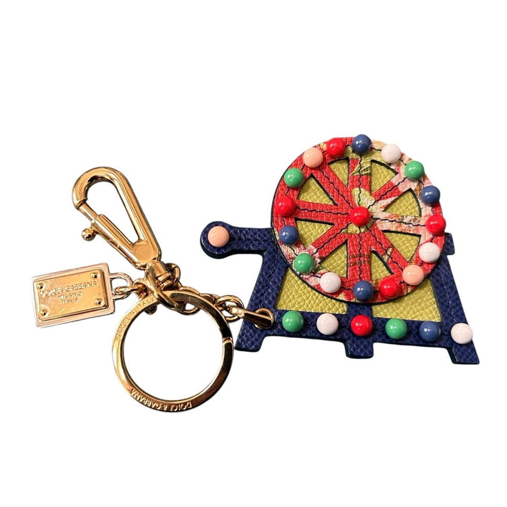 DOLCE & GABBANA Ferris Wheel Keychain Bag Charm Sicilian Cart Carretto